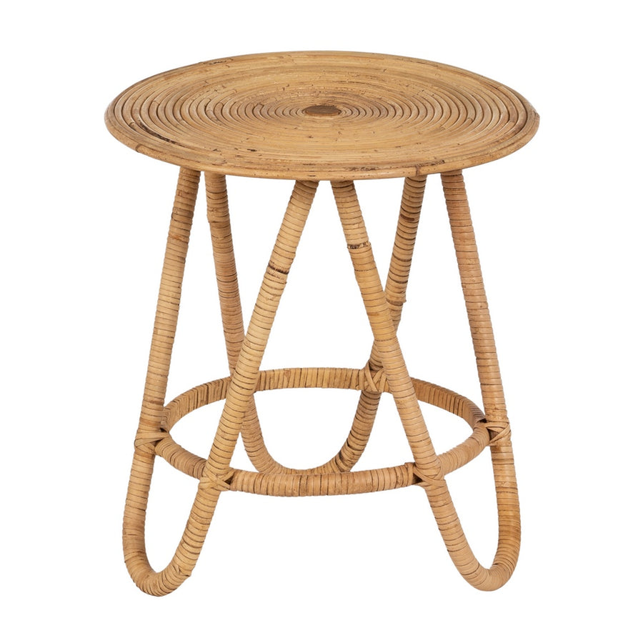 S/2 MESA AUXILIAR NATURAL RATÁN SALÓN 60 X 60 X 39 CM