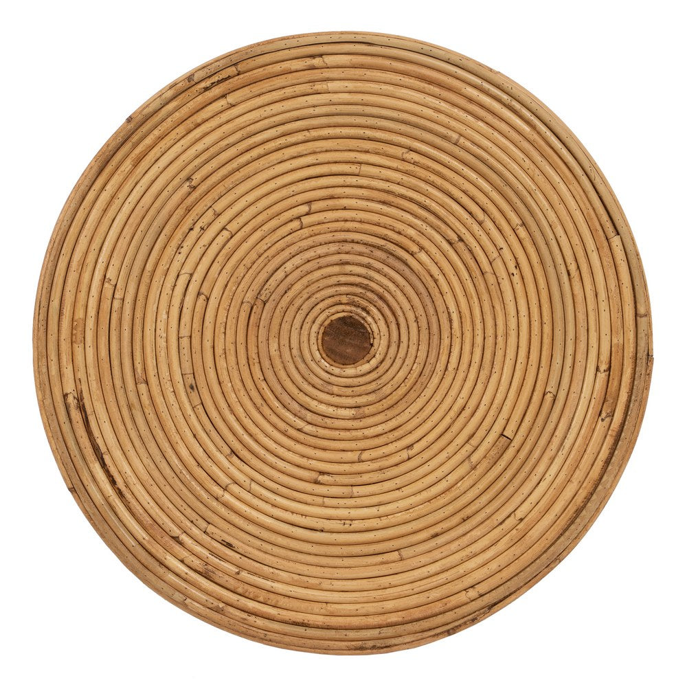 S/2 MESA AUXILIAR NATURAL RATÁN SALÓN 60 X 60 X 39 CM