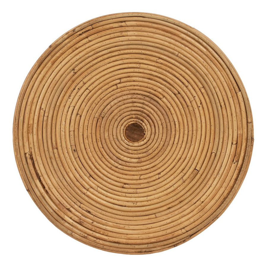 S/2 MESA AUXILIAR NATURAL RATÁN SALÓN 60 X 60 X 39 CM