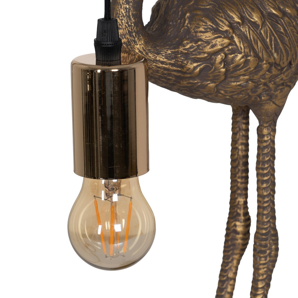OLD GOLD FLAMINGO TABLE LAMP 23 X 11.50 X 39.50 CM