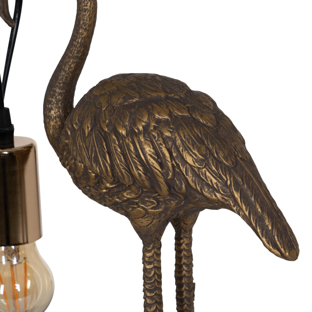 OLD GOLD FLAMINGO TABLE LAMP 23 X 11.50 X 39.50 CM
