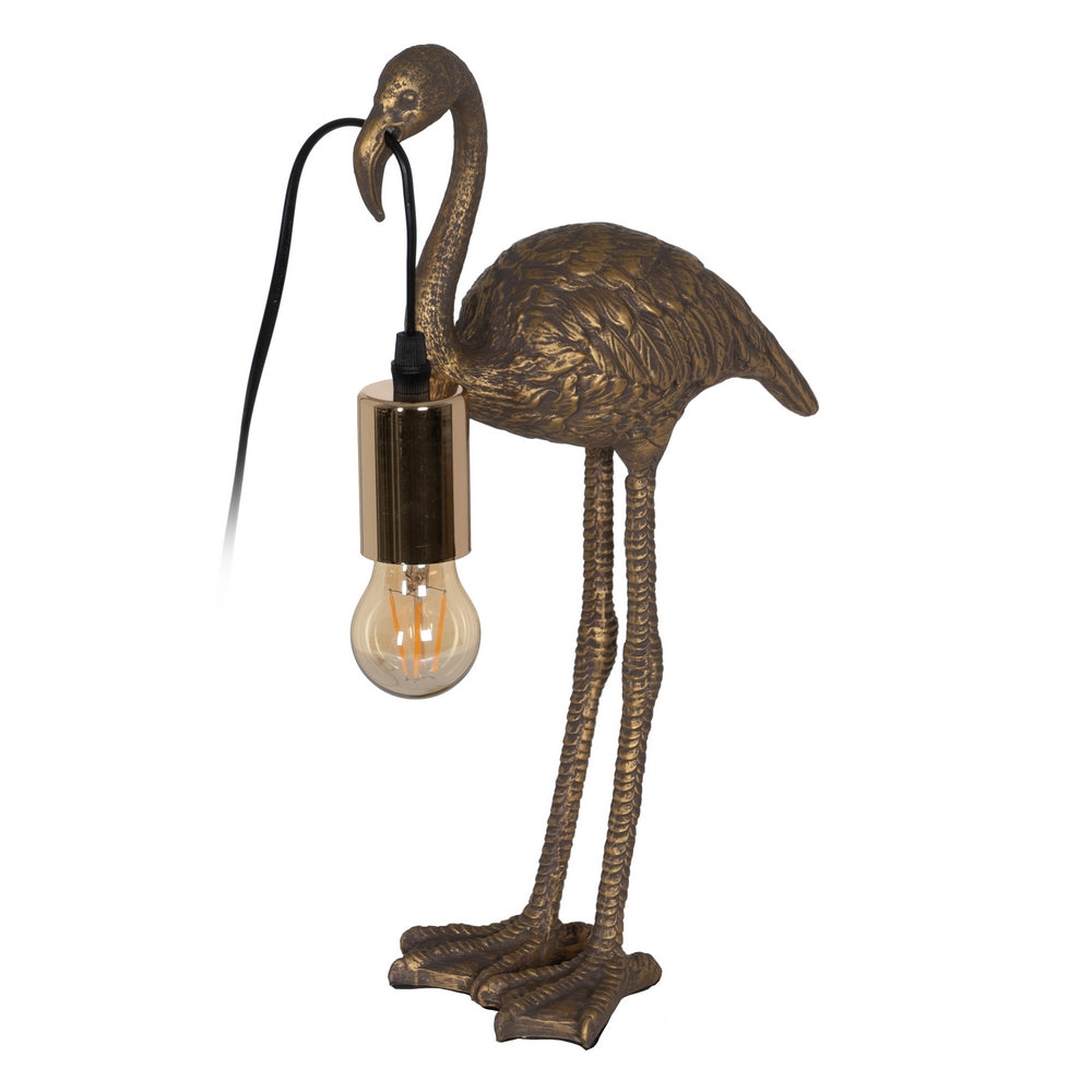 OLD GOLD FLAMINGO TABLE LAMP 23 X 11.50 X 39.50 CM