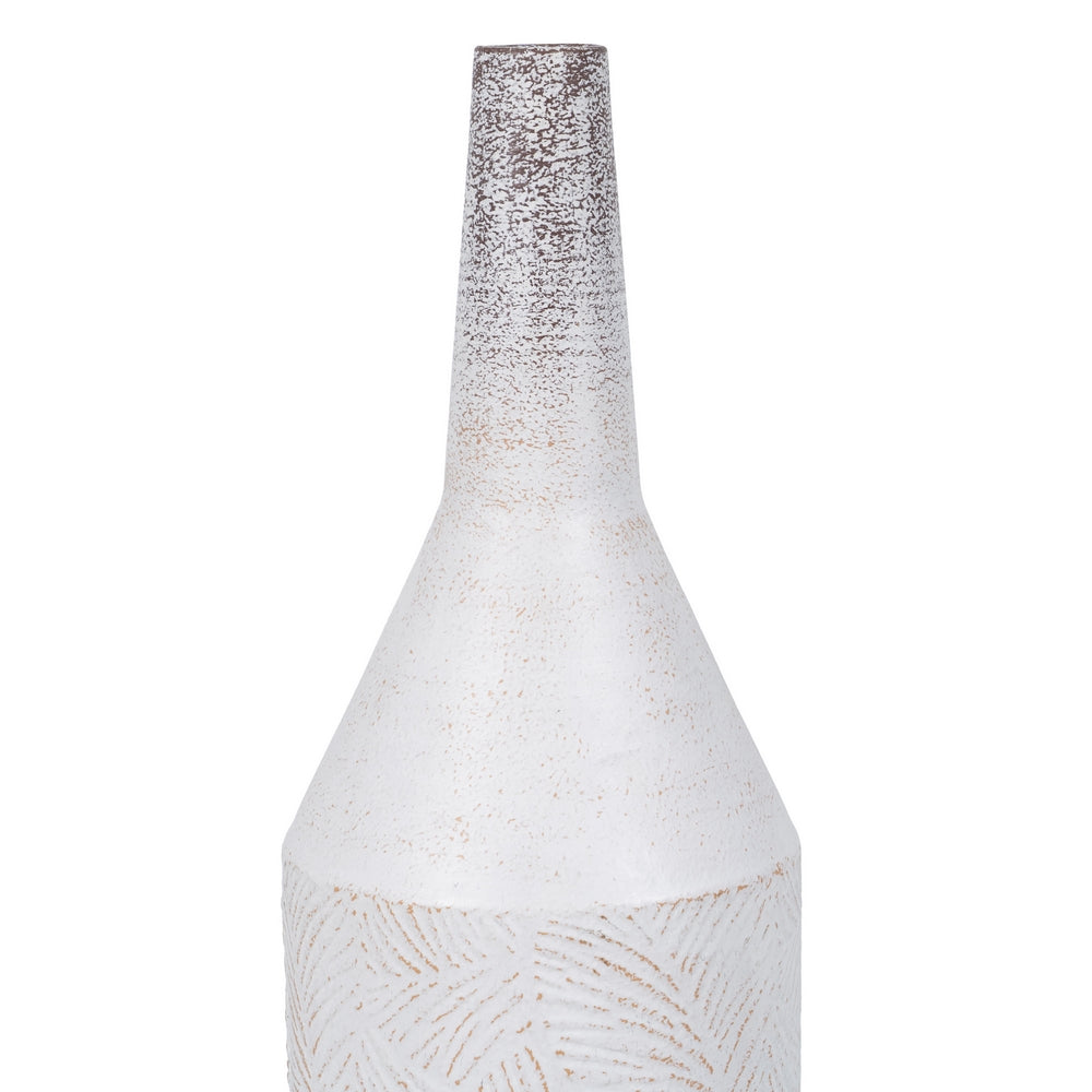 BOTTLE WHITE PINKISH METAL DECORATION 15 X 15 X 50.50 CM