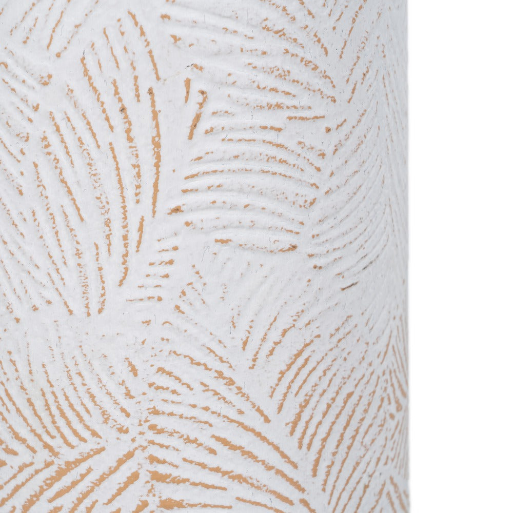 BOTTLE WHITE PINKISH METAL DECORATION 15 X 15 X 50.50 CM