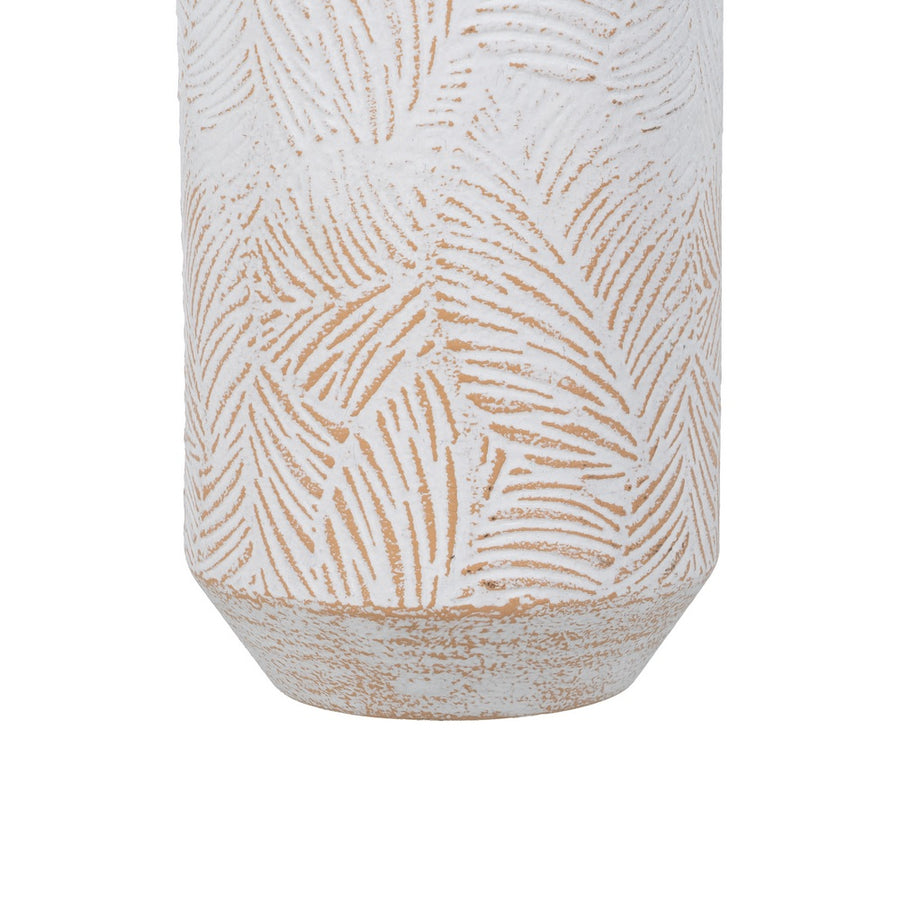 BOTELLA BLANCO ROZADO METAL DECORACIÓN 15 X 15 X 50,50 CM