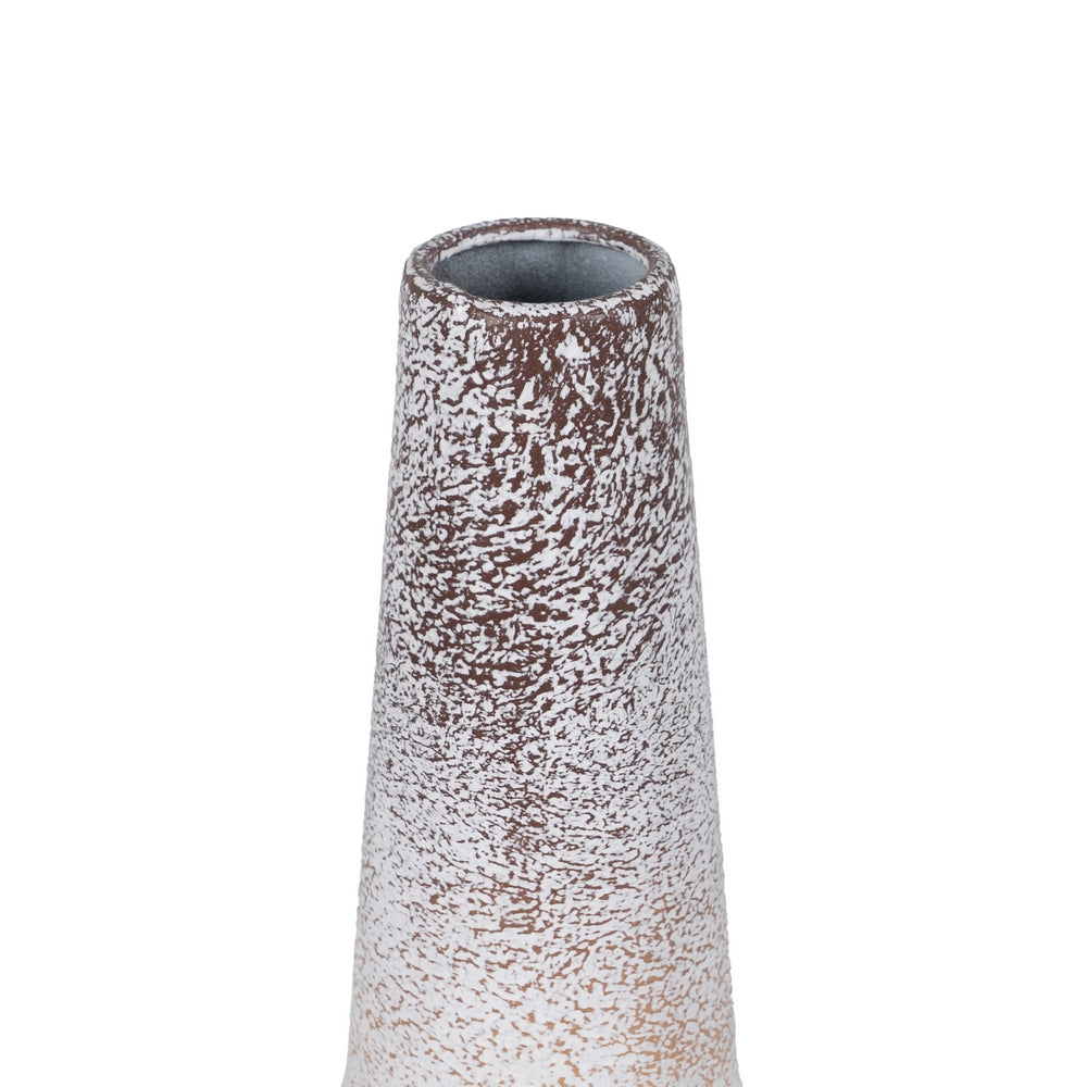 BOTTLE WHITE BRUSHED METAL DECORATION 15 X 15 X 60.50 CM