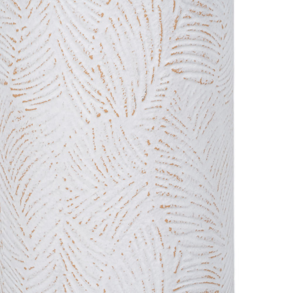 BOTTLE WHITE BRUSHED METAL DECORATION 15 X 15 X 60.50 CM