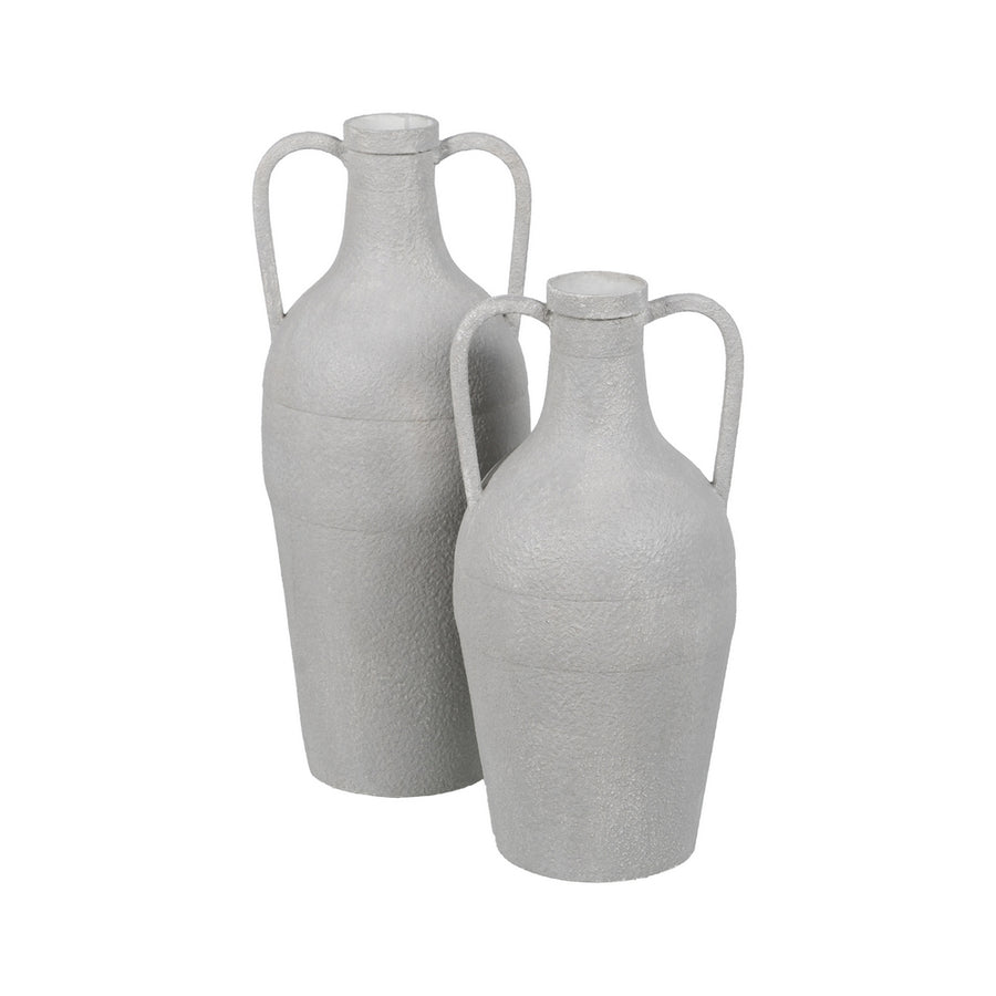 WHITE METAL DECORATIVE PITCHER 18.50 X 18.50 X 38.50 CM