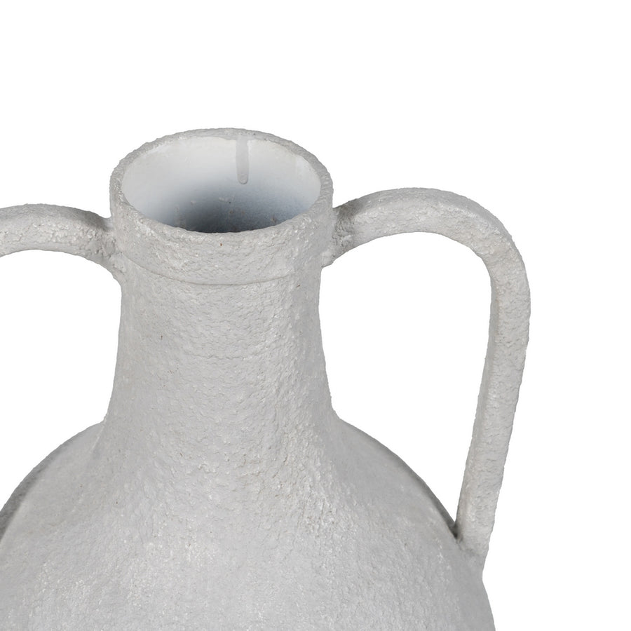 CÁNTARO BLANCO METAL DECORACIÓN 18,50 X 18,50 X 46 CM