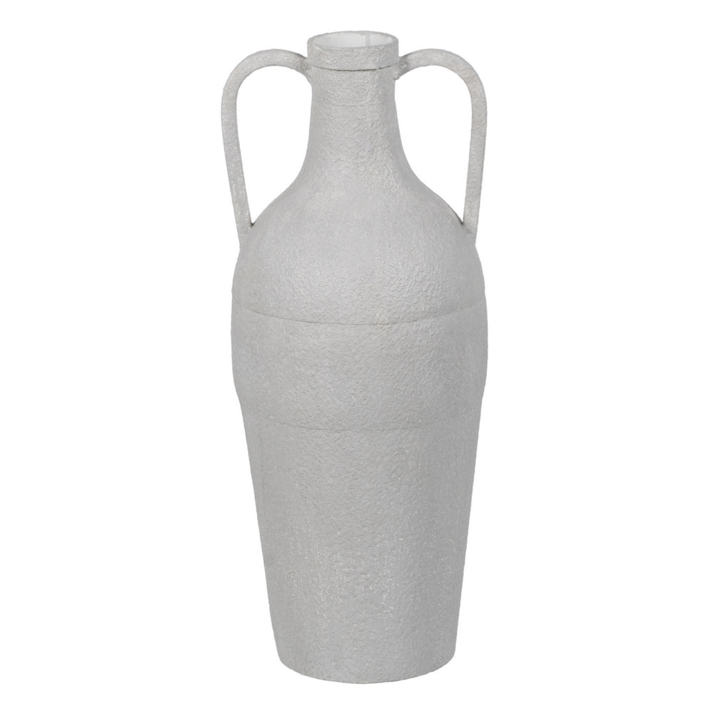 WHITE METAL JUG DECORATION 18.50 X 18.50 X 46 CM