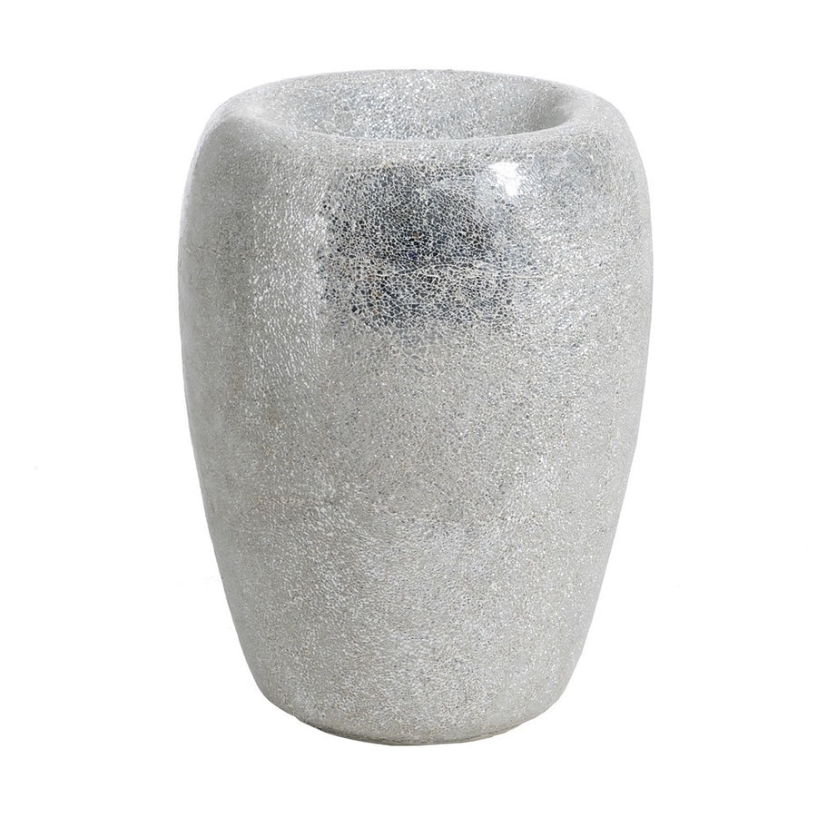 JARRÓN BLANCO FIBRA DE VIDRIO DECORACIÓN 46 X 46 X 70,50 CM