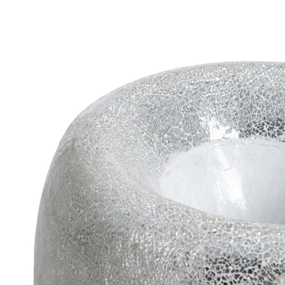 WHITE FIBREGLASS DECORATIVE VASE 46 X 46 X 70.50 CM