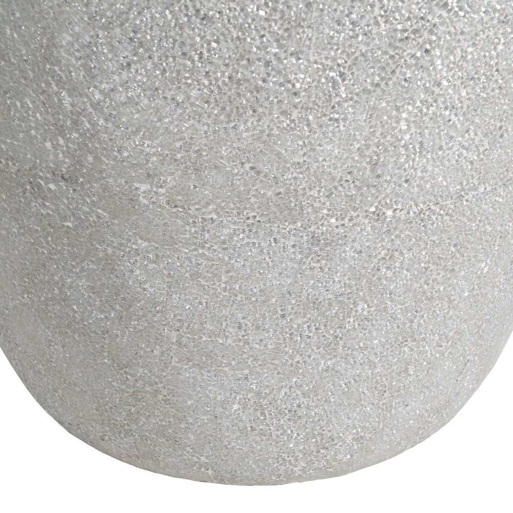 WHITE FIBREGLASS DECORATIVE VASE 46 X 46 X 70.50 CM