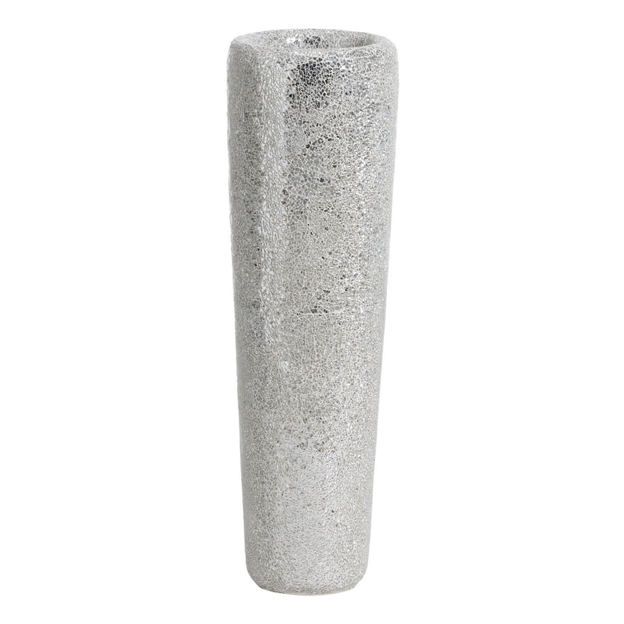 JARRÓN BLANCO FIBRA DE VIDRIO DECORACIÓN 25 X 25 X 82 CM