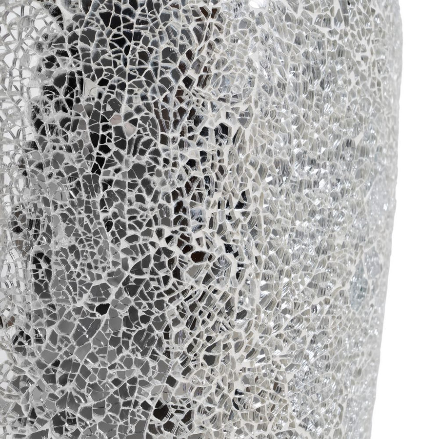 JARRÓN BLANCO FIBRA DE VIDRIO DECORACIÓN 25 X 25 X 82 CM