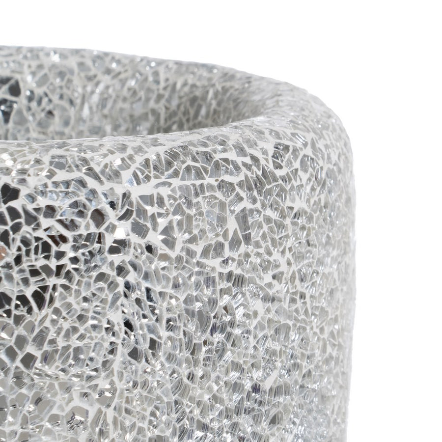 JARRÓN BLANCO FIBRA DE VIDRIO DECORACIÓN 25 X 25 X 82 CM