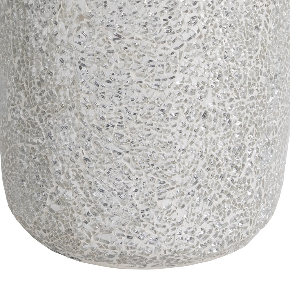 WHITE FIBERGLASS VASE DECORATION 25 X 25 X 82 CM