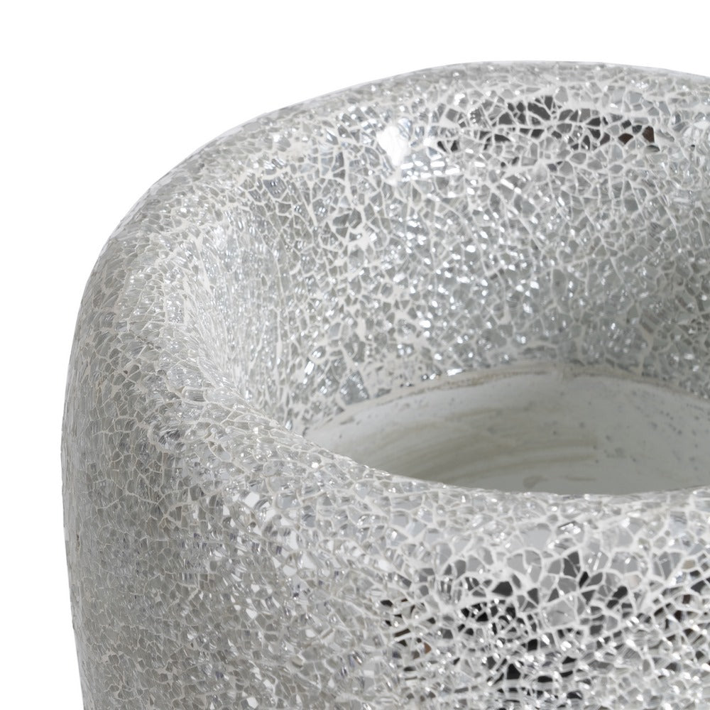 JARRÓN BLANCO FIBRA DE VIDRIO DECORACIÓN 30 X 30 X 109,50 CM