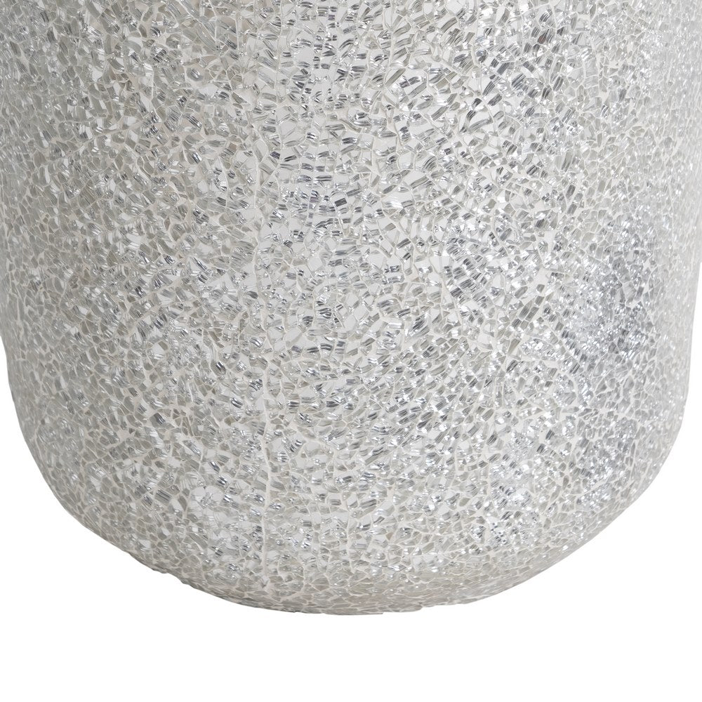 JARRÓN BLANCO FIBRA DE VIDRIO DECORACIÓN 30 X 30 X 109,50 CM