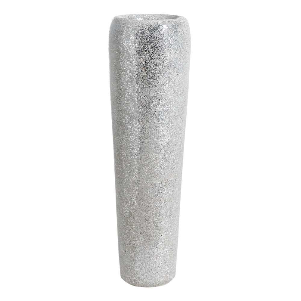 JARRÓN BLANCO FIBRA DE VIDRIO DECORACIÓN 34 X 34 X 127 CM