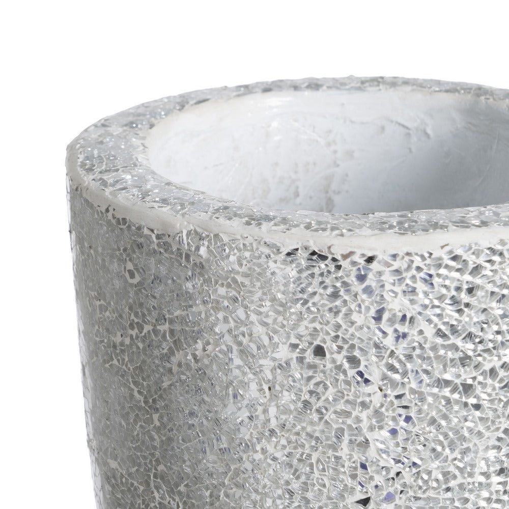 WHITE FIBERGLASS VASE DECORATION 54 X 54 X 154 CM