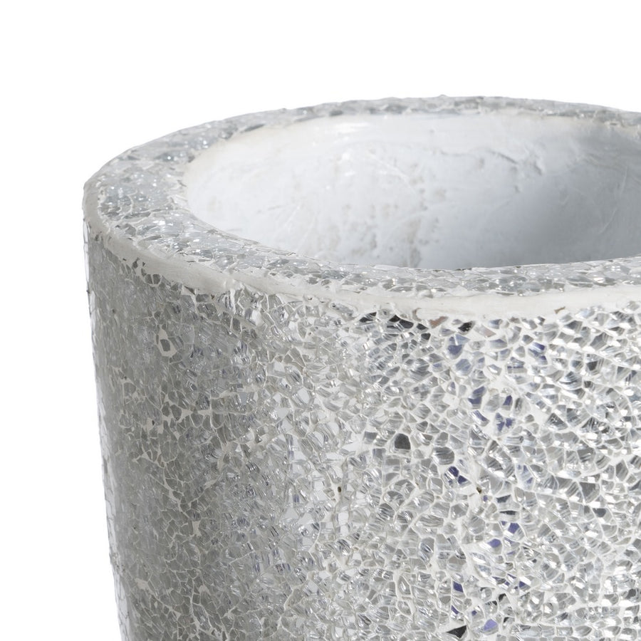 JARRÓN BLANCO FIBRA DE VIDRIO DECORACIÓN 54 X 54 X 154 CM