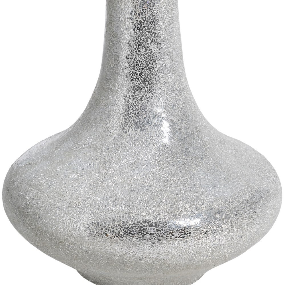 WHITE FIBERGLASS VASE DECORATION 54 X 54 X 154 CM
