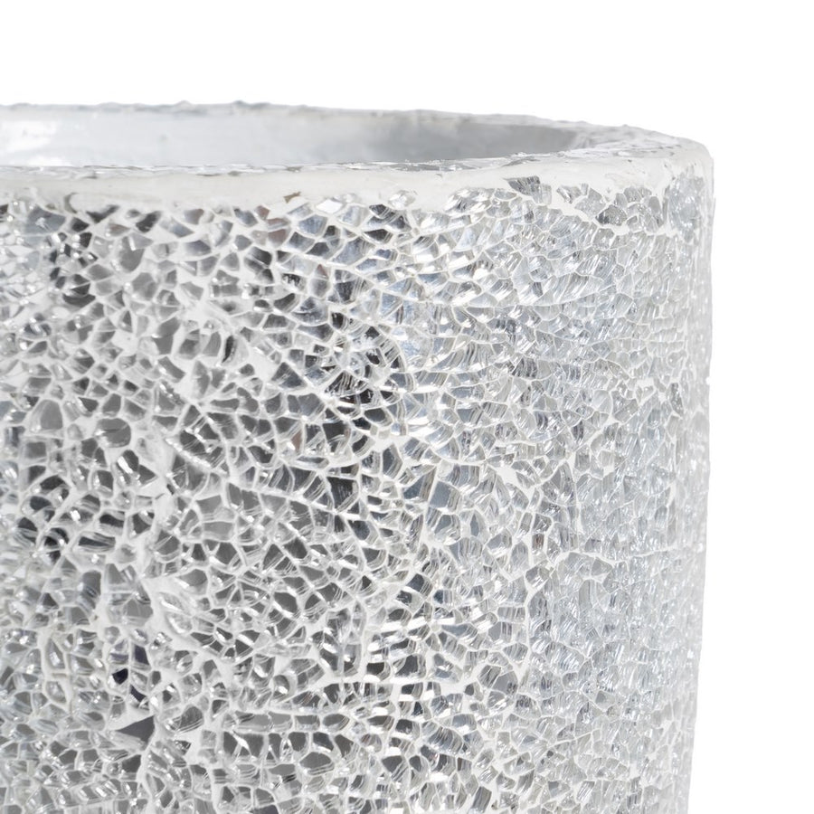 JARRÓN BLANCO FIBRA DE VIDRIO DECORACIÓN 54 X 54 X 154 CM