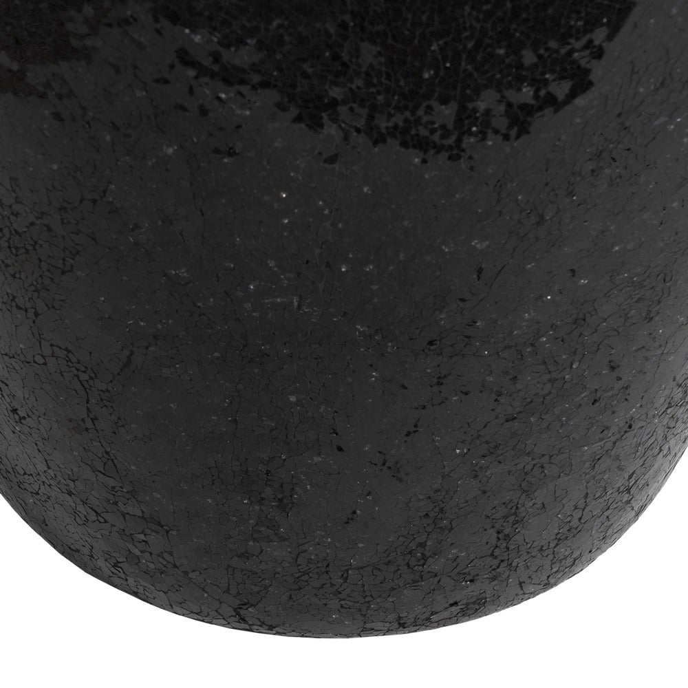 JARRÓN NEGRO FIBRA DE VIDRIO DECORACIÓN 46 X 46 X 70,50 CM