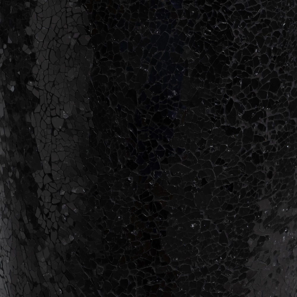 JARRÓN NEGRO FIBRA DE VIDRIO DECORACIÓN 25 X 25 X 82 CM