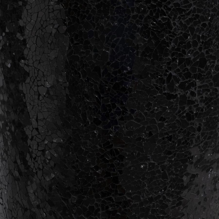 BLACK FIBERGLASS DECORATIVE VASE 25 X 25 X 82 CM