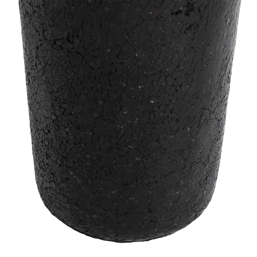 JARRÓN NEGRO FIBRA DE VIDRIO DECORACIÓN 25 X 25 X 82 CM