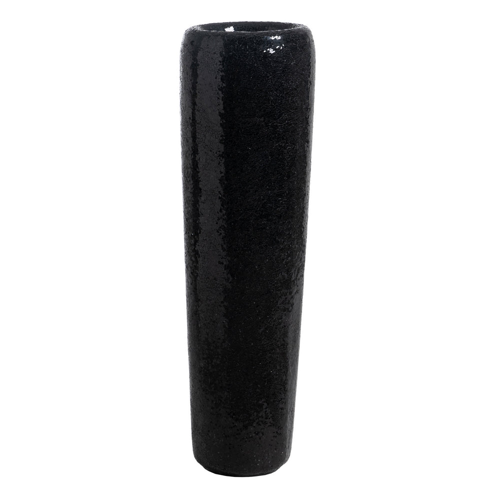 JARRÓN NEGRO FIBRA DE VIDRIO DECORACIÓN 30 X 30 X 109,50 CM