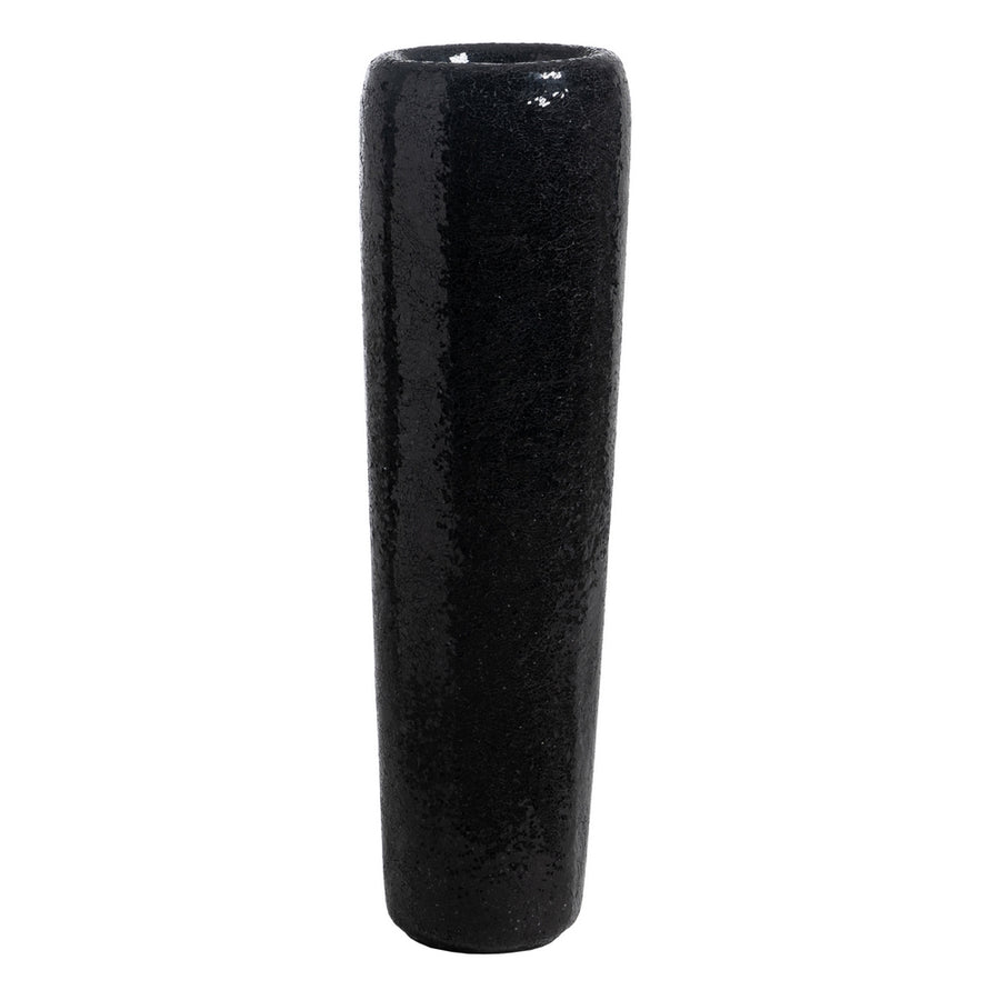 JARRÓN NEGRO FIBRA DE VIDRIO DECORACIÓN 30 X 30 X 109,50 CM