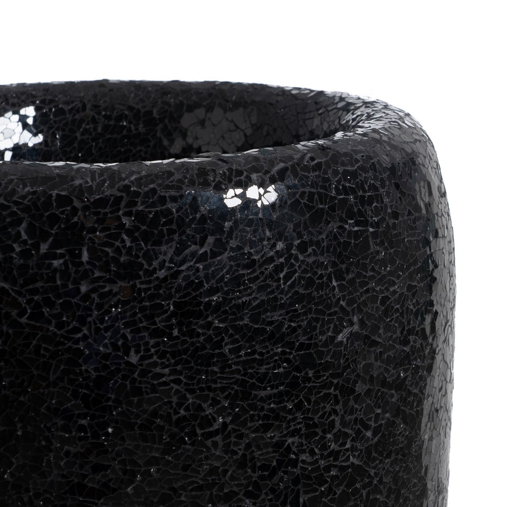 JARRÓN NEGRO FIBRA DE VIDRIO DECORACIÓN 30 X 30 X 109,50 CM