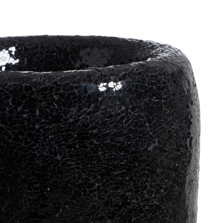 JARRÓN NEGRO FIBRA DE VIDRIO DECORACIÓN 30 X 30 X 109,50 CM