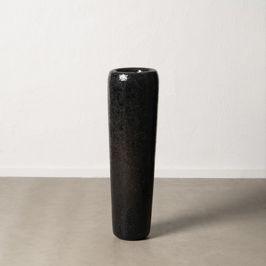 JARRÓN NEGRO FIBRA DE VIDRIO DECORACIÓN 30 X 30 X 109,50 CM