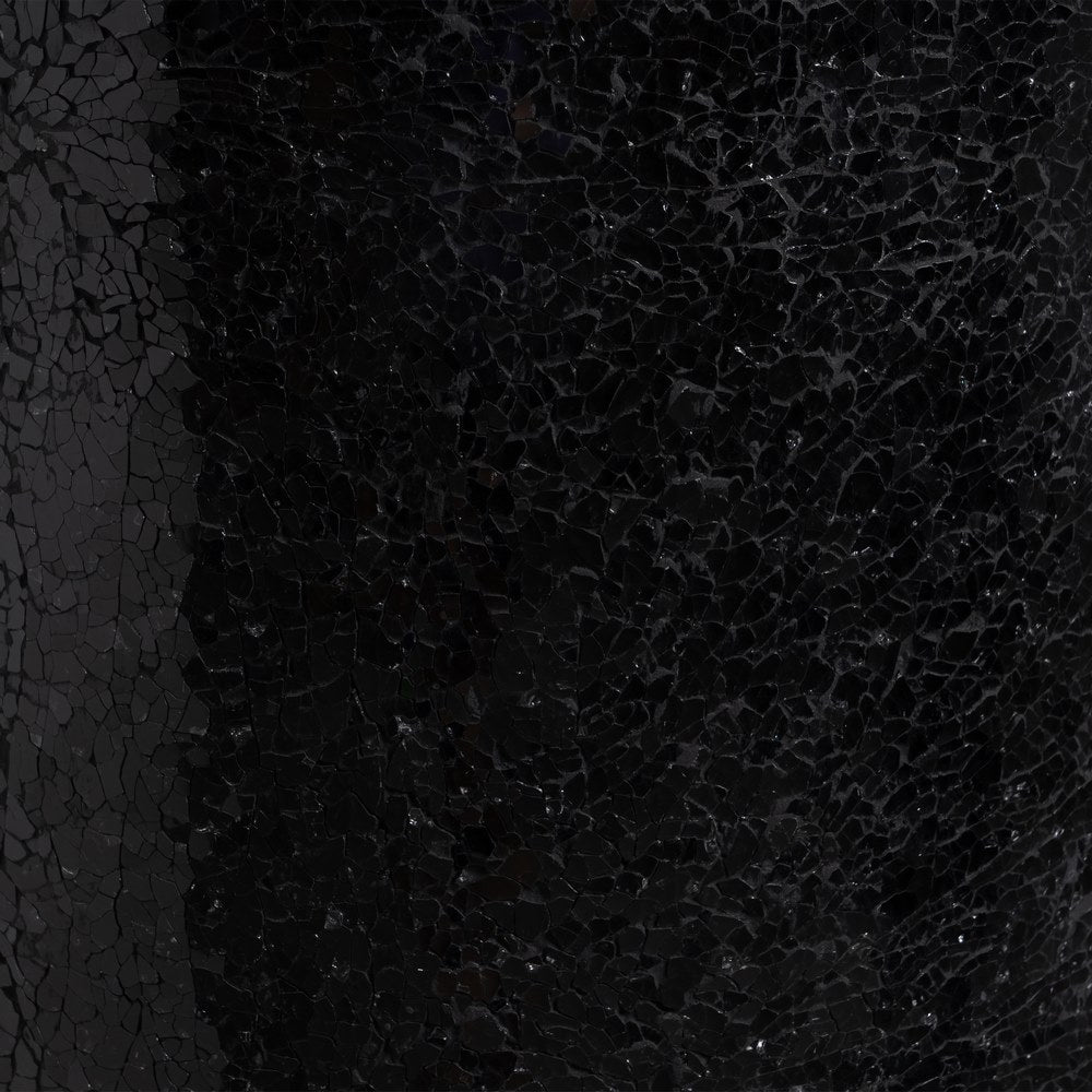 JARRÓN NEGRO FIBRA DE VIDRIO DECORACIÓN 34 X 34 X 127 CM