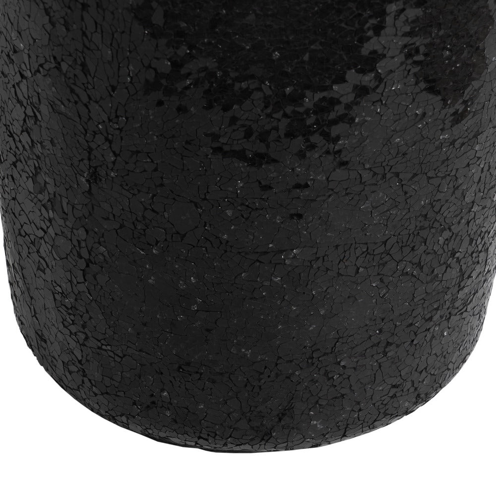 JARRÓN NEGRO FIBRA DE VIDRIO DECORACIÓN 34 X 34 X 127 CM