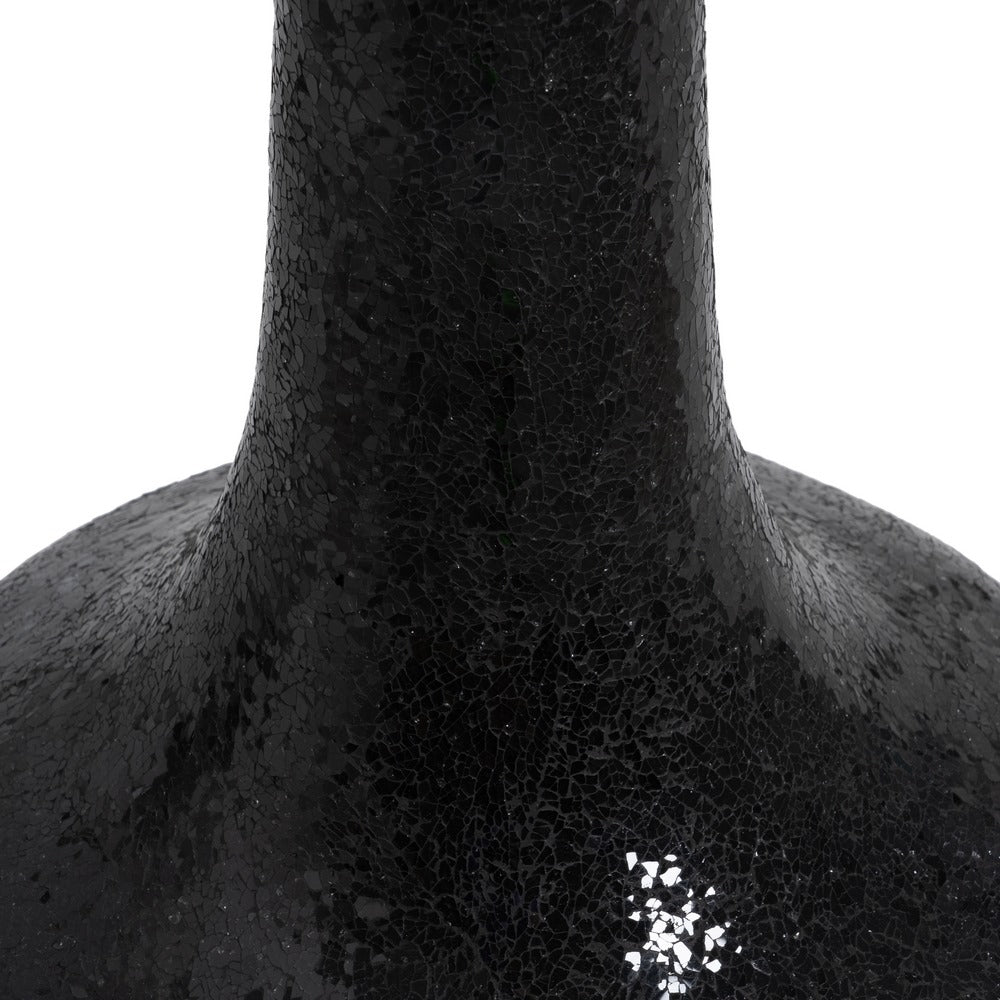 JARRÓN NEGRO FIBRA DE VIDRIO DECORACIÓN 54 X 54 X 154 CM