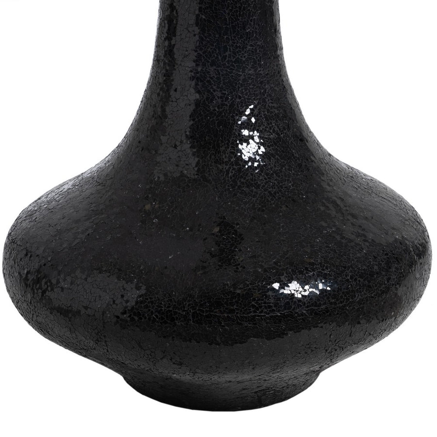 JARRÓN NEGRO FIBRA DE VIDRIO DECORACIÓN 54 X 54 X 154 CM