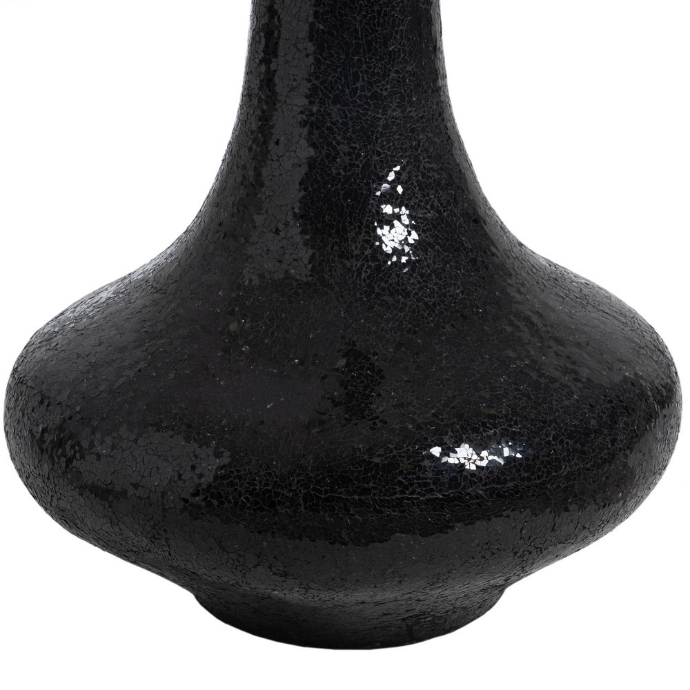 JARRÓN NEGRO FIBRA DE VIDRIO DECORACIÓN 54 X 54 X 154 CM