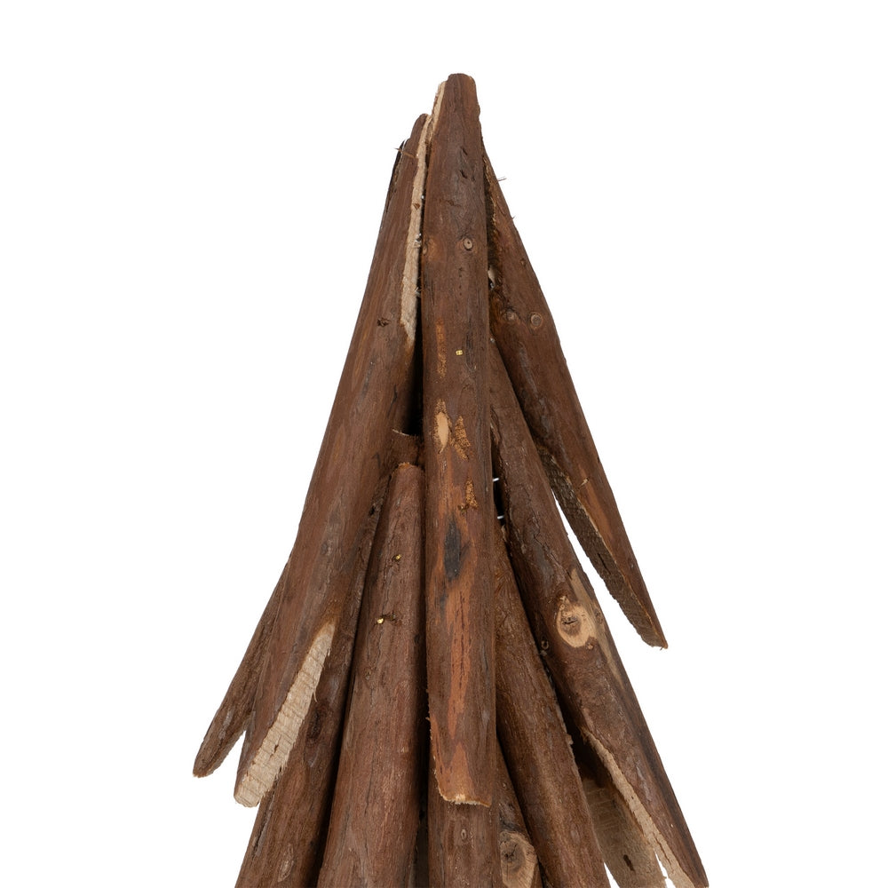 BROWN PAULOWNIA WOOD TREE FIGURE 34 X 20 X 108 CM
