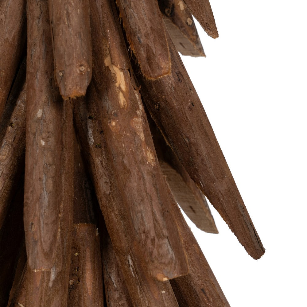 BROWN PAULOWNIA WOOD TREE FIGURE 34 X 20 X 108 CM