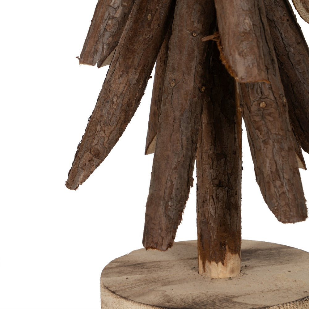 FIGURA ÁRBOL MARRÓN MADERA PAULONIA 27 X 27 X 88 CM