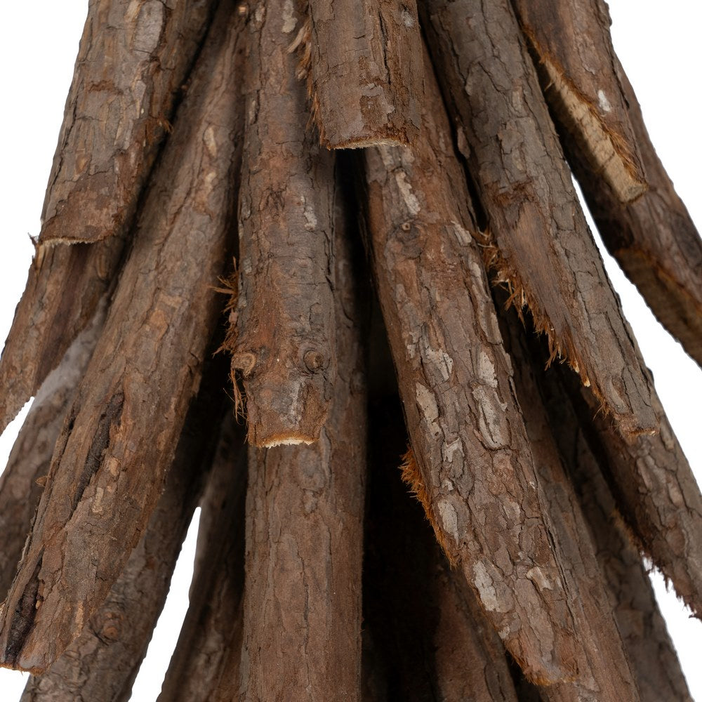FIGURA ÁRBOL MARRÓN MADERA PAULONIA 27 X 27 X 88 CM