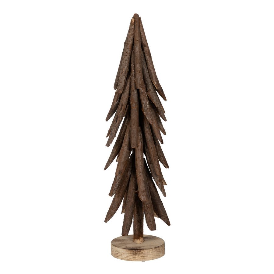 FIGURA ÁRBOL MARRÓN MADERA PAULONIA 27 X 27 X 88 CM