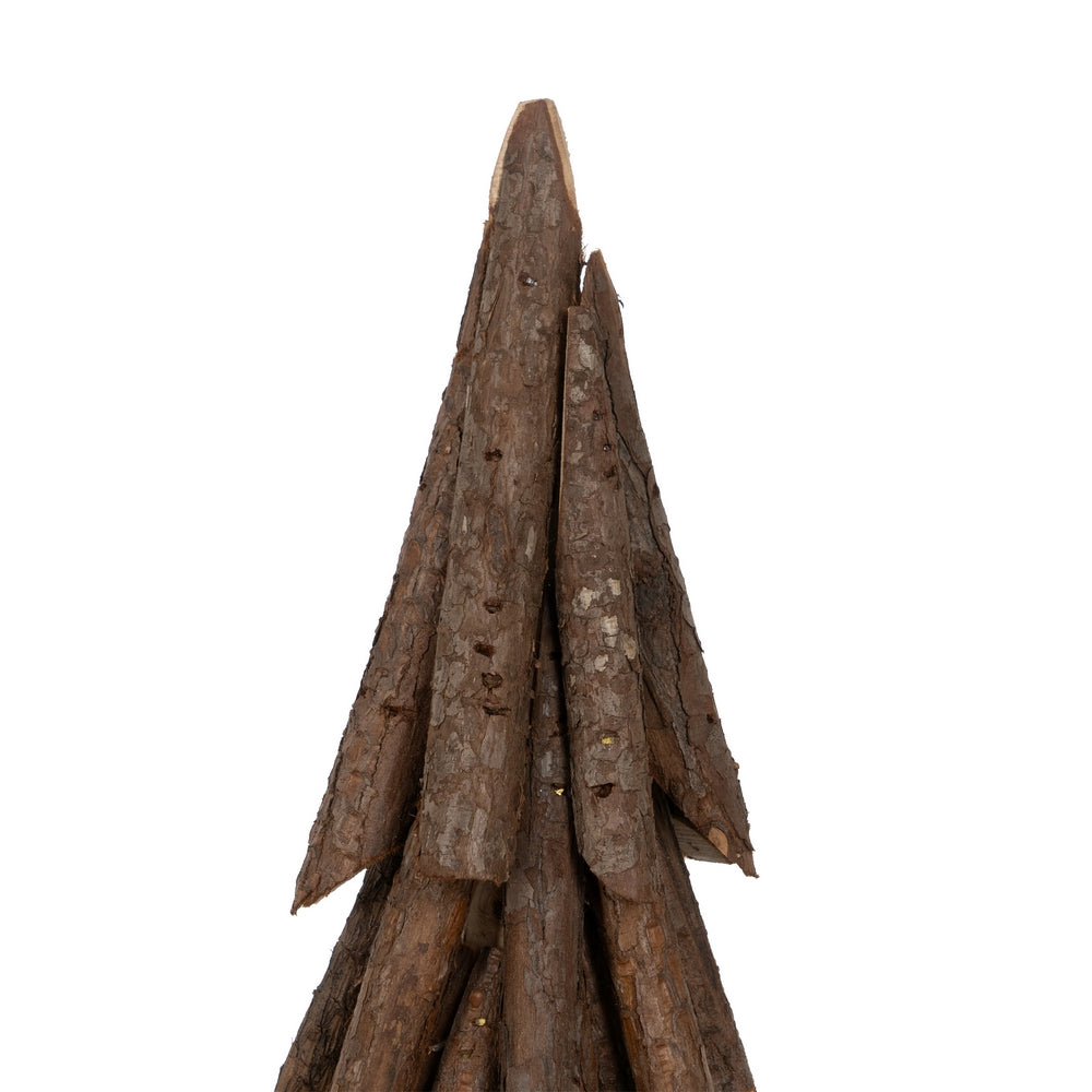 BROWN PAULOWNIA WOOD TREE FIGURE 21 X 21 X 60 CM