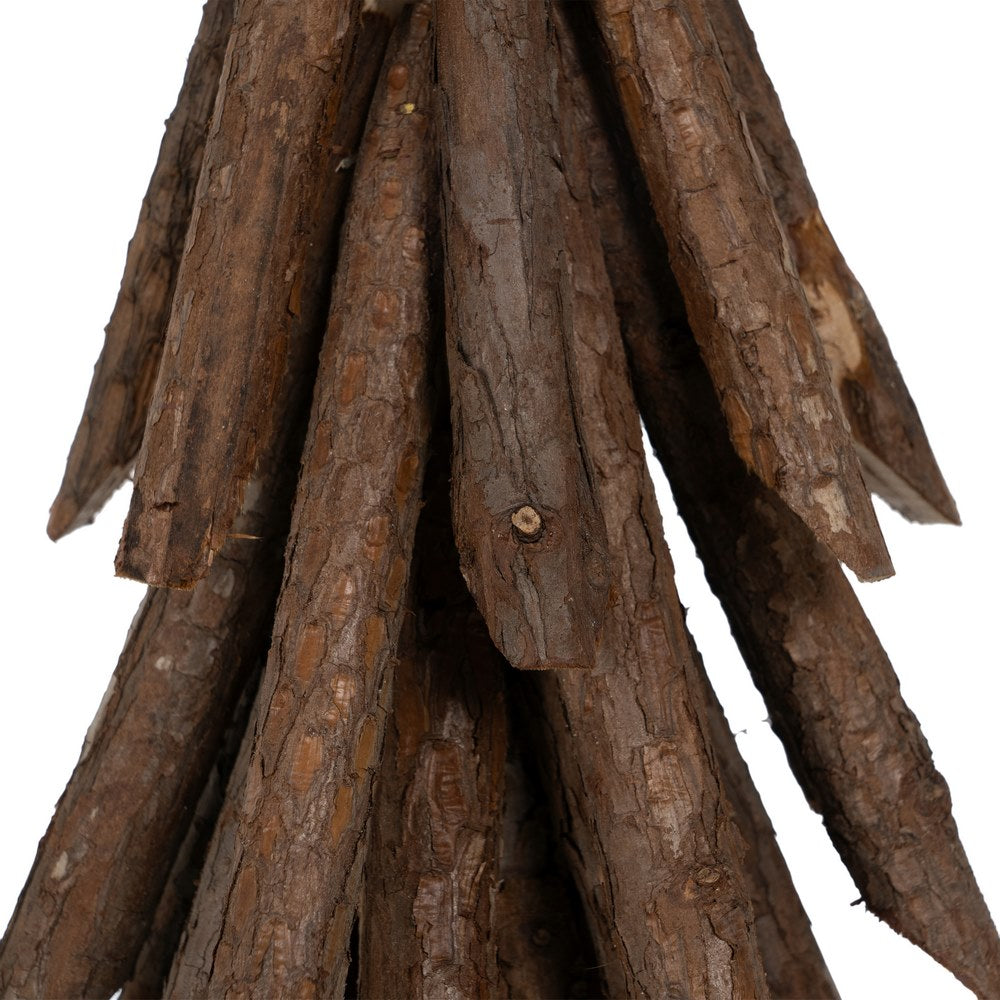 BROWN PAULOWNIA WOOD TREE FIGURE 21 X 21 X 60 CM