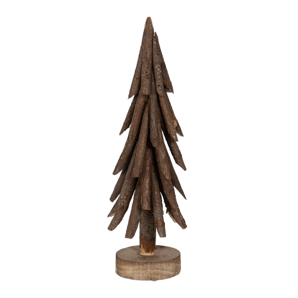 FIGURA ÁRBOL MARRÓN MADERA PAULONIA 21 X 21 X 60 CM